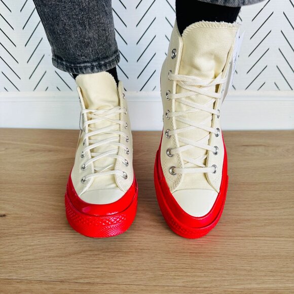 ❤️Converse Chuck Taylor All Star70 Comme des Garcons PLAY Sz 4 Men Shoes A01794C - Picture 5 of 14